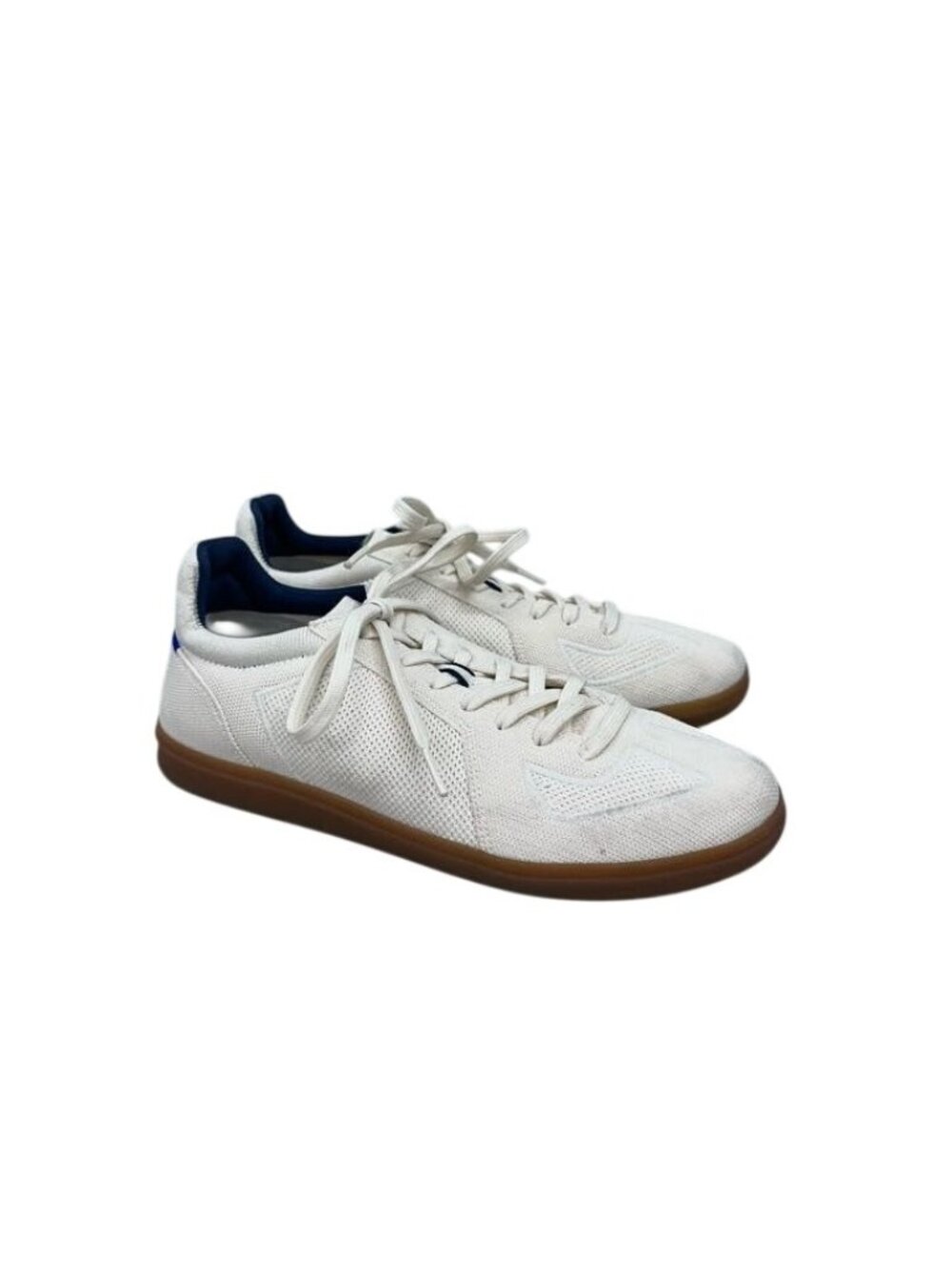 Rothys RS01 Sneakers In Bone Knit Gum Rubber Sole Lace Up Washable Mens Size 10